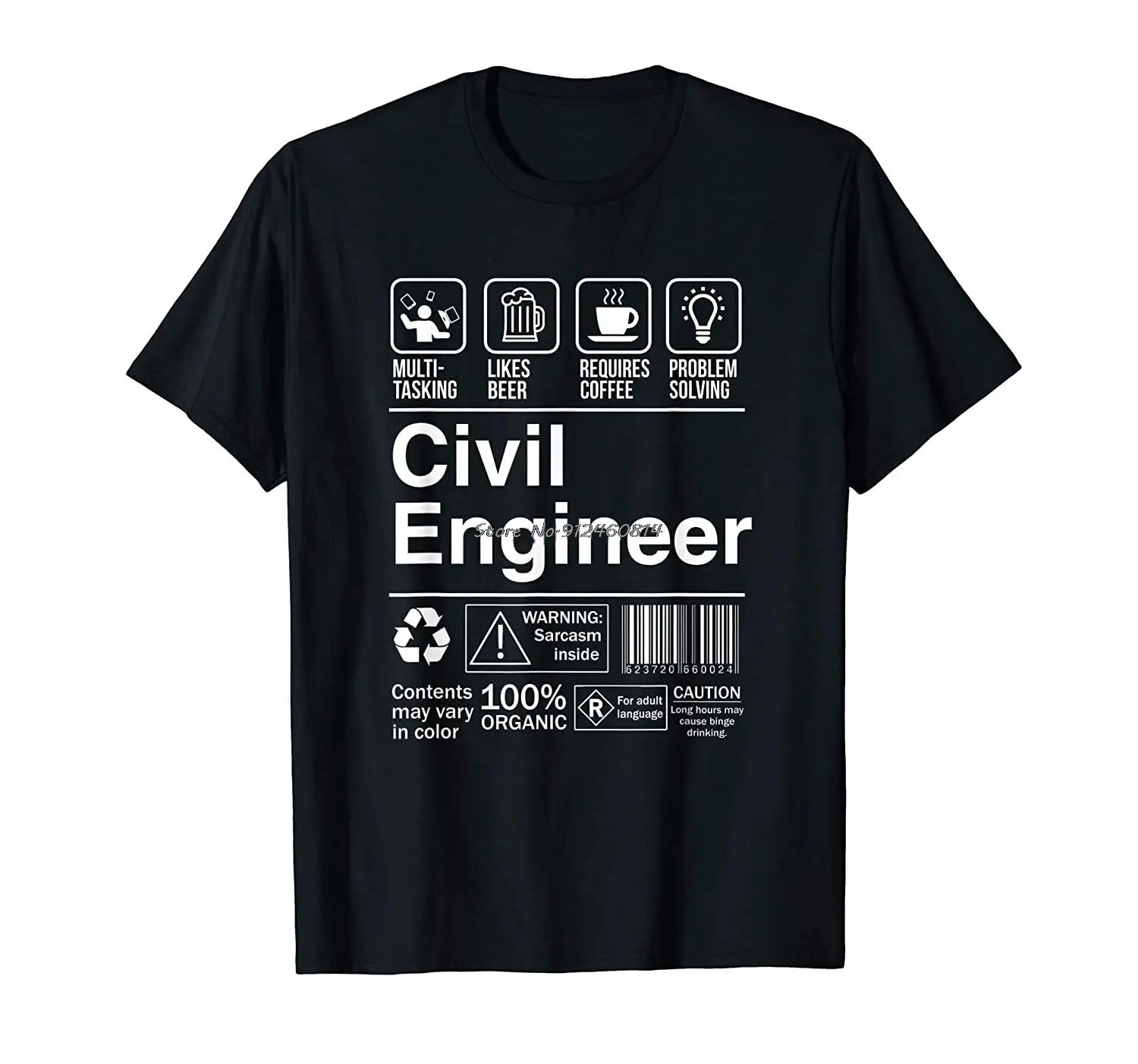 

2025 new model Civil EngineerLabel Funny Gift T-Shirt Men Cotton O-neck Tshirt Hip Hop Tees Streetwear Harajuku