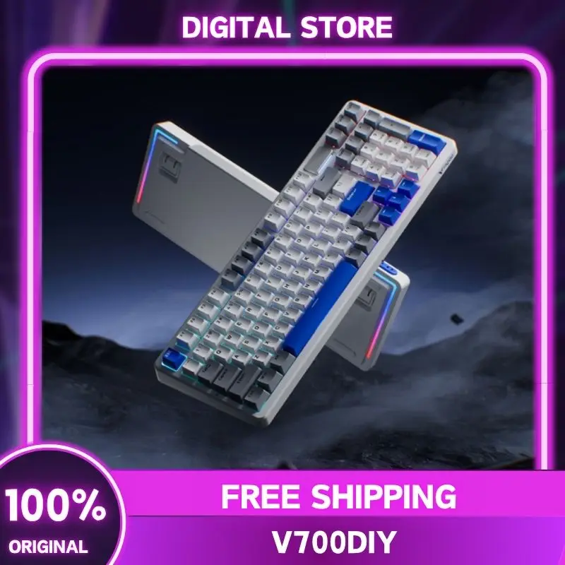 

Rapoo V700diy75 Tri Mode Rgb Switch Wireless Mechanical Keyboard Hot Swap V700DIY-98 Game Keyboard 4000mah Customize Keyboardsd