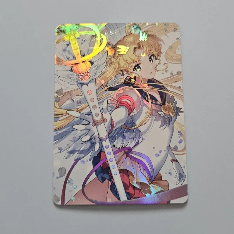 

Cartoon DIY Homemade Sailor Moon Refractive Flash Card 67x92mm Single Card with Pattern Collection Toys Gifts