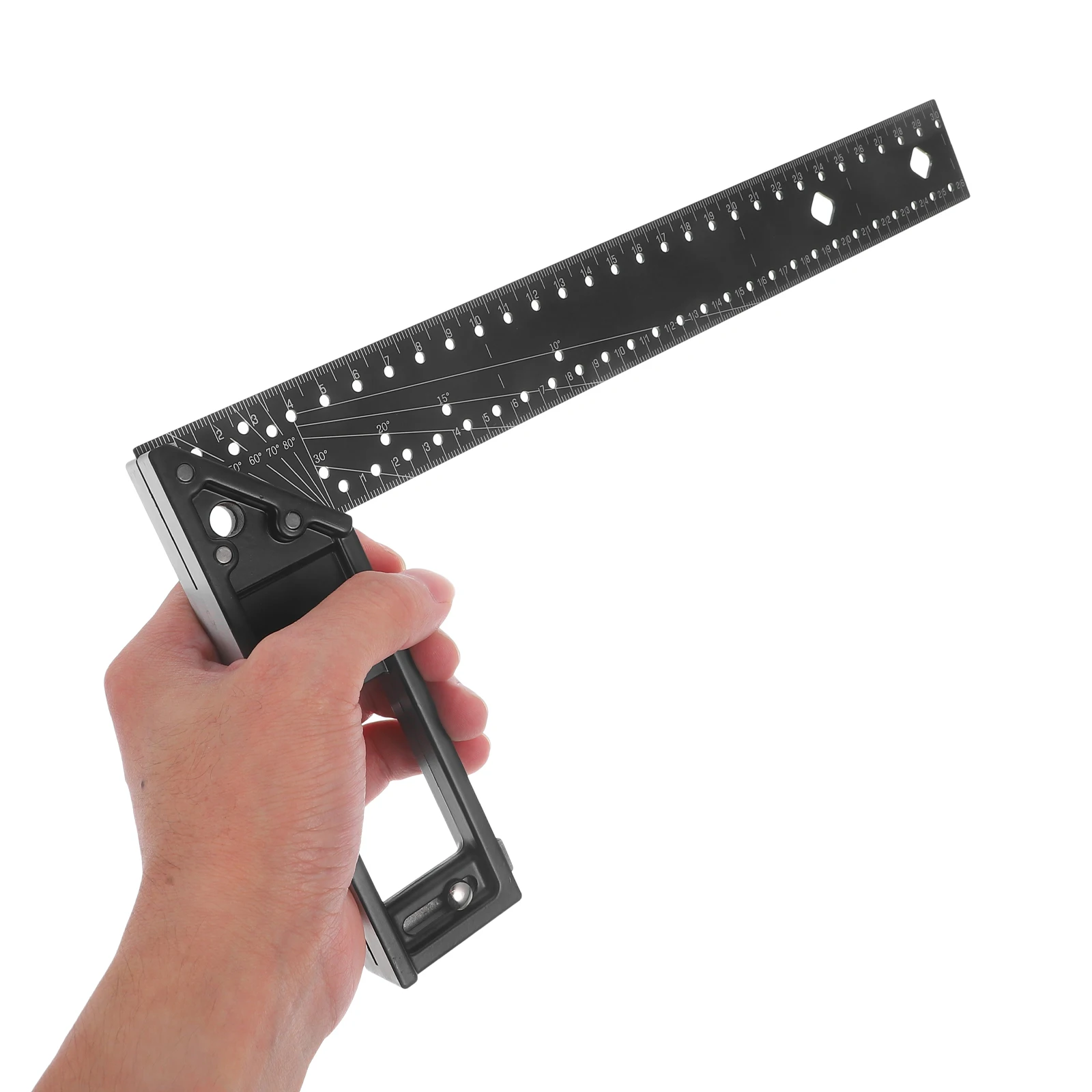 

Aluminum Alloy 45 Degree Adjustable Angle Ruler Woodworking Tool Foldable Measuring Ruler For Construction Renovation Projects