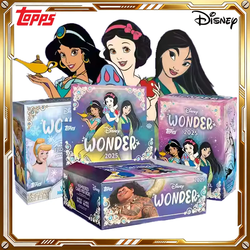 

Коллекционные карточки Topps Disney Wonder Princess 2025: Загадочная коробка с Эльзой, аниме-карточки для игры, подарки на день рождения и праздники для мальчиков и девочек