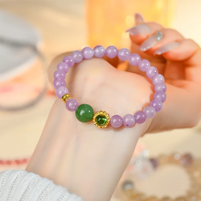 

Natural Lithium Fashion Women'S New Style Bracelet Purple Jewelry