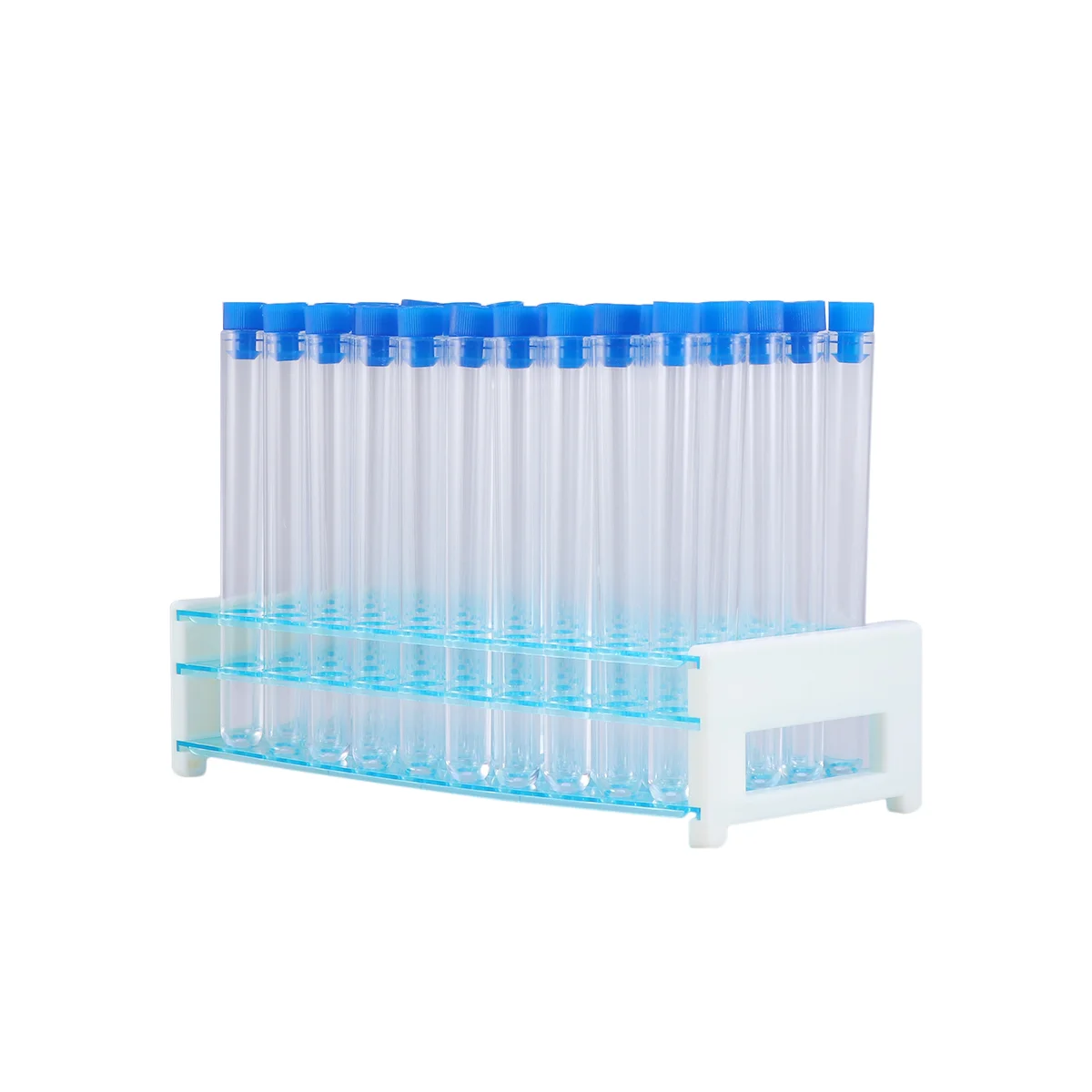 

50pcs Hard Plastic Test Tube Cork Release Tube Sealed Tube Pin Tubes with Test Tube Stand test tube with stand