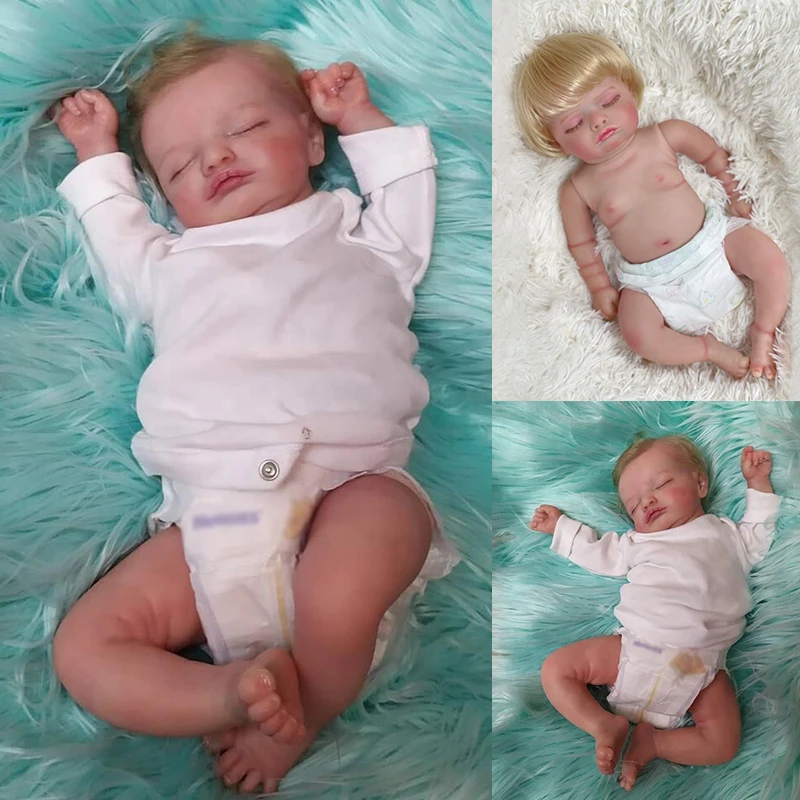 

18 inches Rosalie Full Body Vinyl Sleeping Reborn Baby Lifelike Soft Touch 3D Skin with Visible Veins Collectible Art Doll