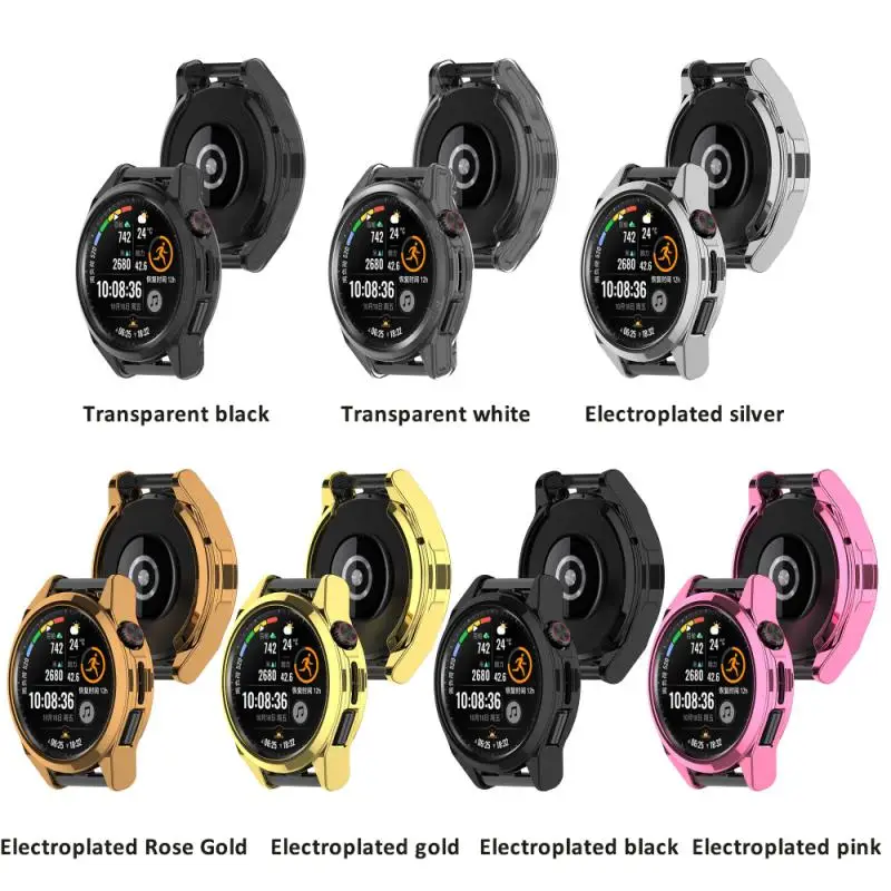 Smartwatch Cover Case For Huawei Watch GT3 SE GT Runner Electroplated Half Pack Protective Case Anti-collision Protection Cover