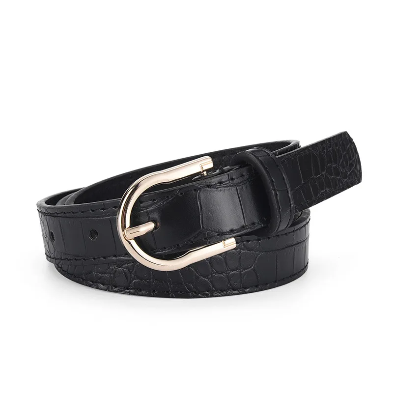 

Vintage French Stone Pattern Gold Buckle Belt Women Fashion Senior Sense of Decorative Ethnic Style PU Belt