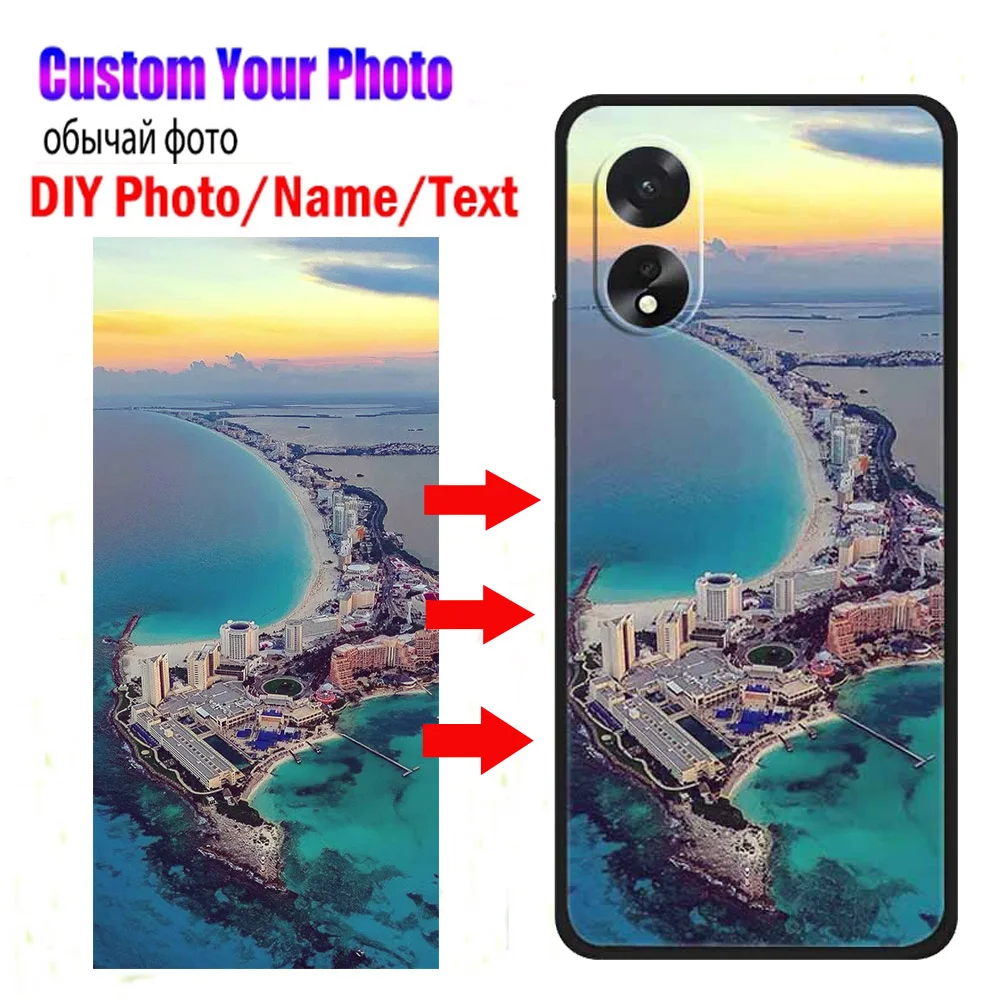 تخصيص DIY صور الحالات الهاتف ل ممن لهم A38 غطاء سيليكون ل ممن لهم A18 A60 4G 5G A58X A76 A36 لينة حالة الصورة الأسود الوفير