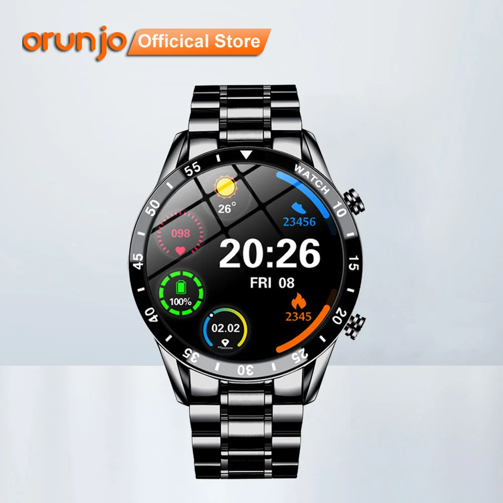 Orunjo I9 Smart watch Men Full Touch Screen Sport Fitness SmartWatch IP68 Waterproof Bluetooth Connection For Android ios