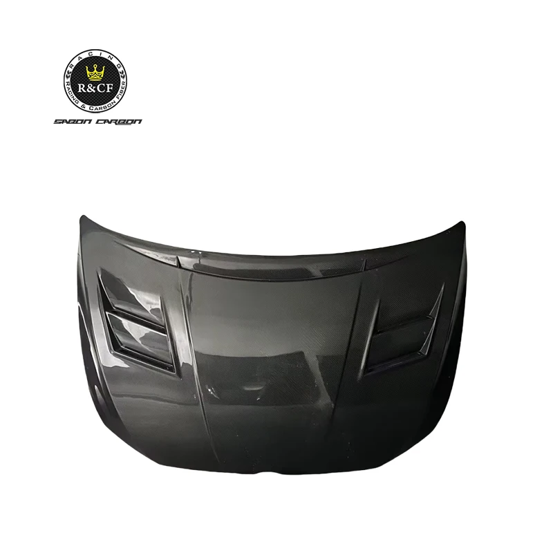Vented Style Carbon Fiber Front Bonnet Hood for VW GOLF MK8 GTI Double Latch