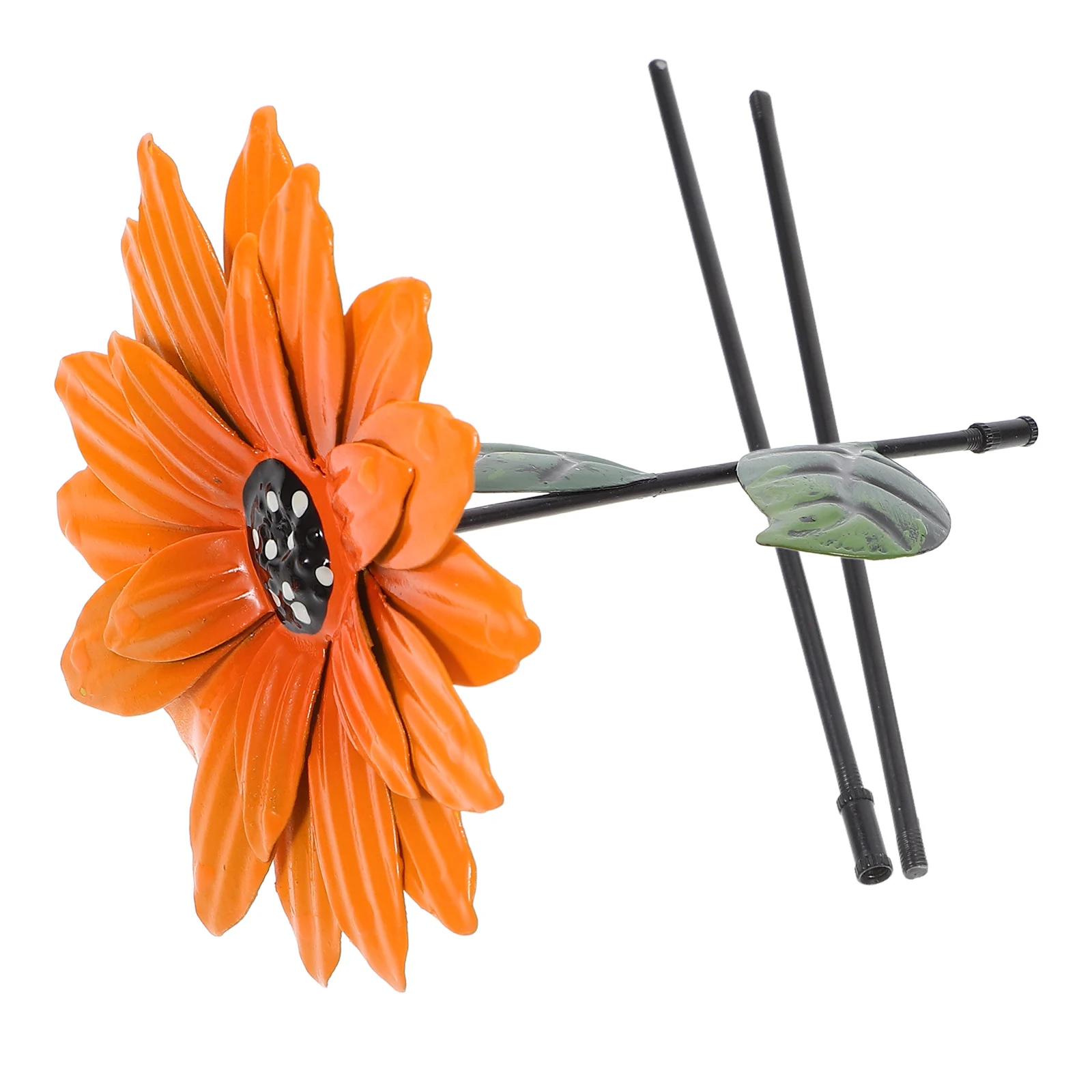 

Simulated Sunflower Durable Iron Garden Stake Decor Outdoor Yard Art Flower Pot Vase Insert Cartoon Elements Stable Practical