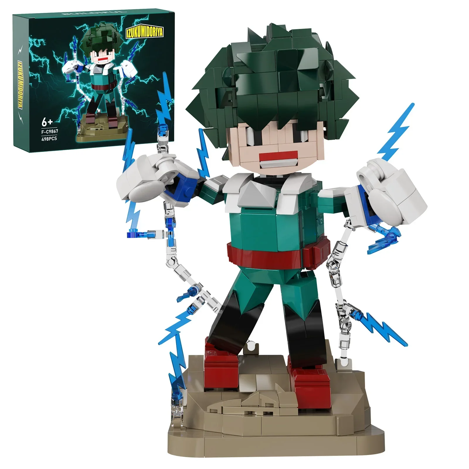 498 PCS MOC Me-Heros Academias Izuku Miooriya Building Blocks Set Game Figure Model Toys Kids and Adults Christmas Gifts