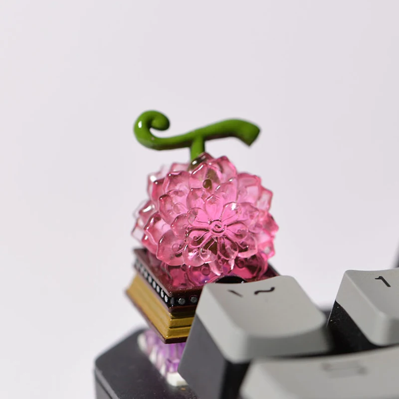 Devil Fruit Keycaps Light Transmission Hand-Made Customized Resin Keycap Creative Mechanical Keyboard Keycaps Gamer Accessories