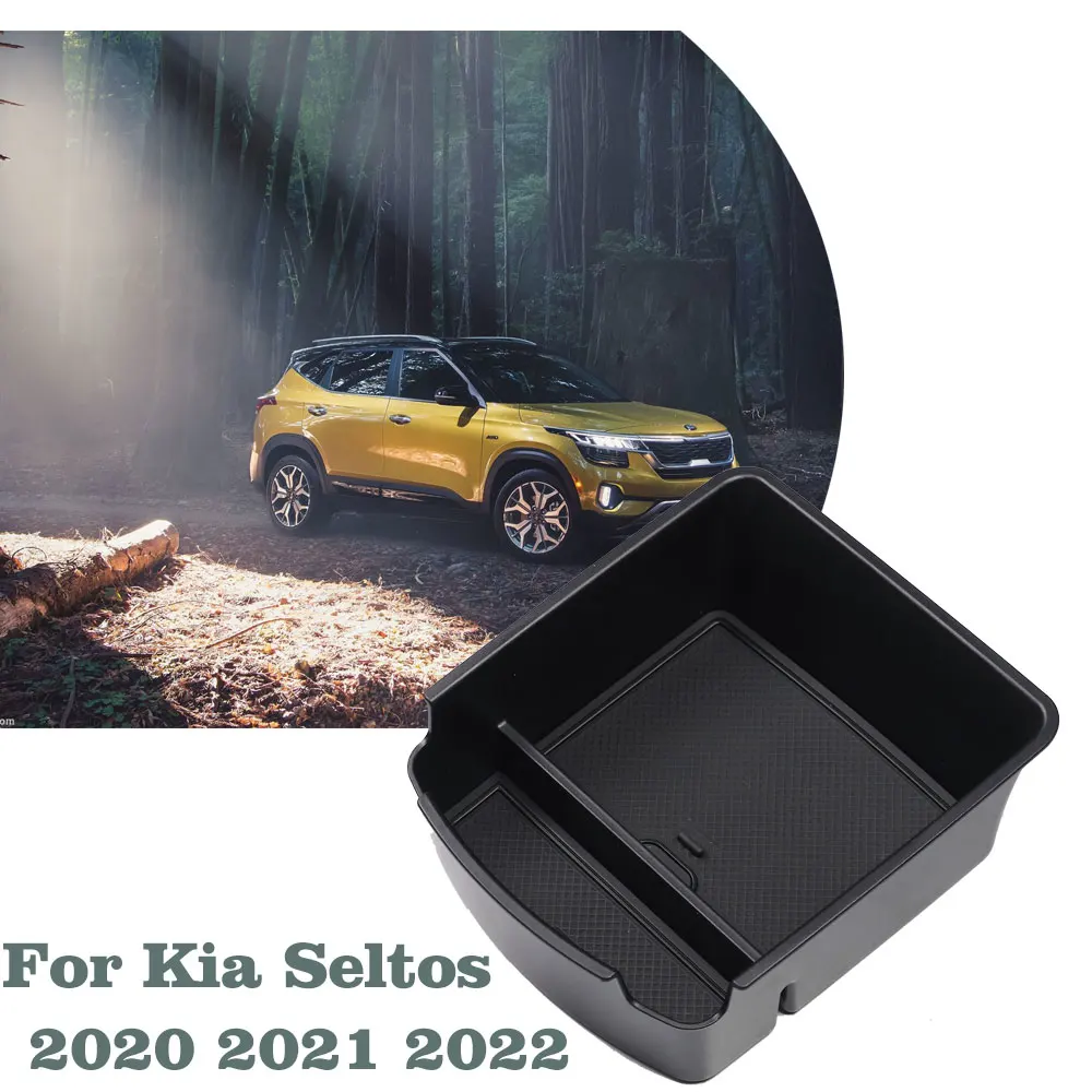 

Ящик для хранения центрального подлокотника автомобиля для Kia Seltos SP2 2020 2021 2022 ABS Центральная консоль Органайзер для перчаток Контейнеры Лоток Аксессуары