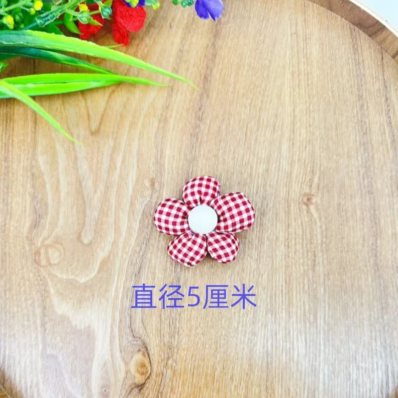 

300 шт., оптовая продажа, детская резинка для волос Ankelra, красный сладкий цветок для девочек, милый горошек, хлопковый бант, резинка для волос, универсальные волосы для маленьких девочек