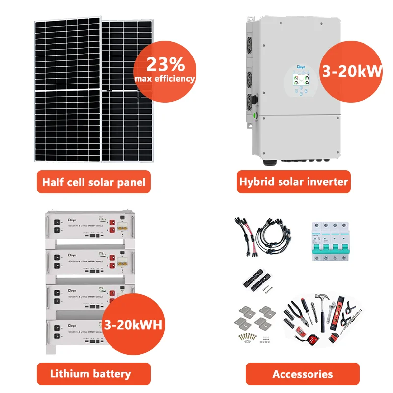 Tanfon 30kw Solar Off Grid Power System Plate Kit Powers Bank Energy System 10kva Complete Full Set 20 Kwh for Home Store 5000w