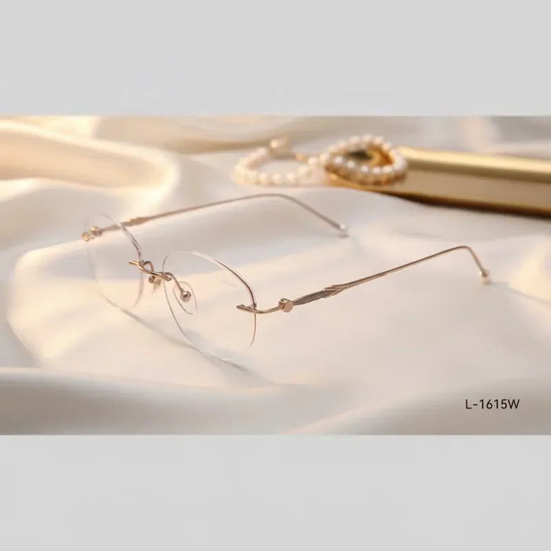 Fashion Vintage Style High Quality Anti Blue Light Round Rimless Reading Clear Glasses Eyewear Optical Eyeglasses