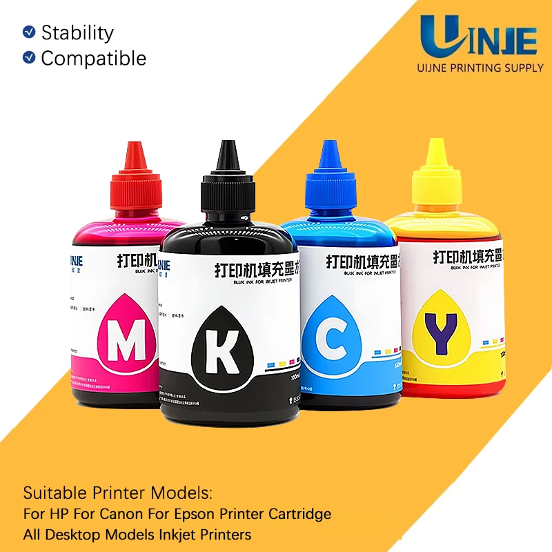 100ML Universal Ink Dye Refill Kit For HP For Canon For Epson Printer Cartridge All Desktop Models Inkjet Printers Ink