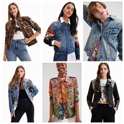 Foreign trade original single item new fashion style stand-up collar women's jacket leather coat