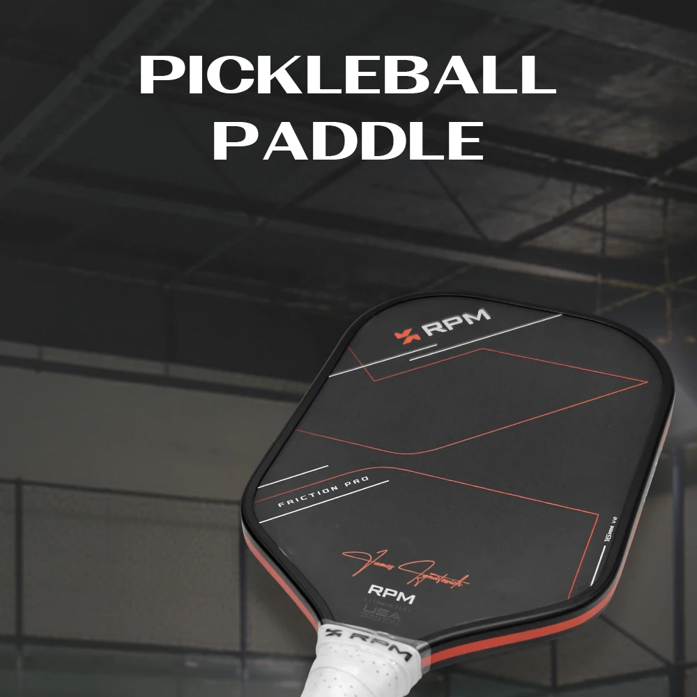 RPM V2 Pickleball-Schläger USA-Standard T700 Carbonfaser Raue Oberfläche Verstärkter Spin PP-Wabenkern 2.0 Leichter Schläger – Detail 1
