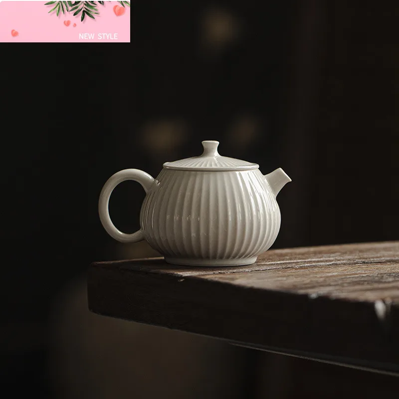 

165 мл чайник с растительным ясенком, дзен, кожаный шариковый чайник, бутик, керамический горшок с шариковым отверстием, фильтр, ретро чайник для заваривания чая, чайная посуда, подарок