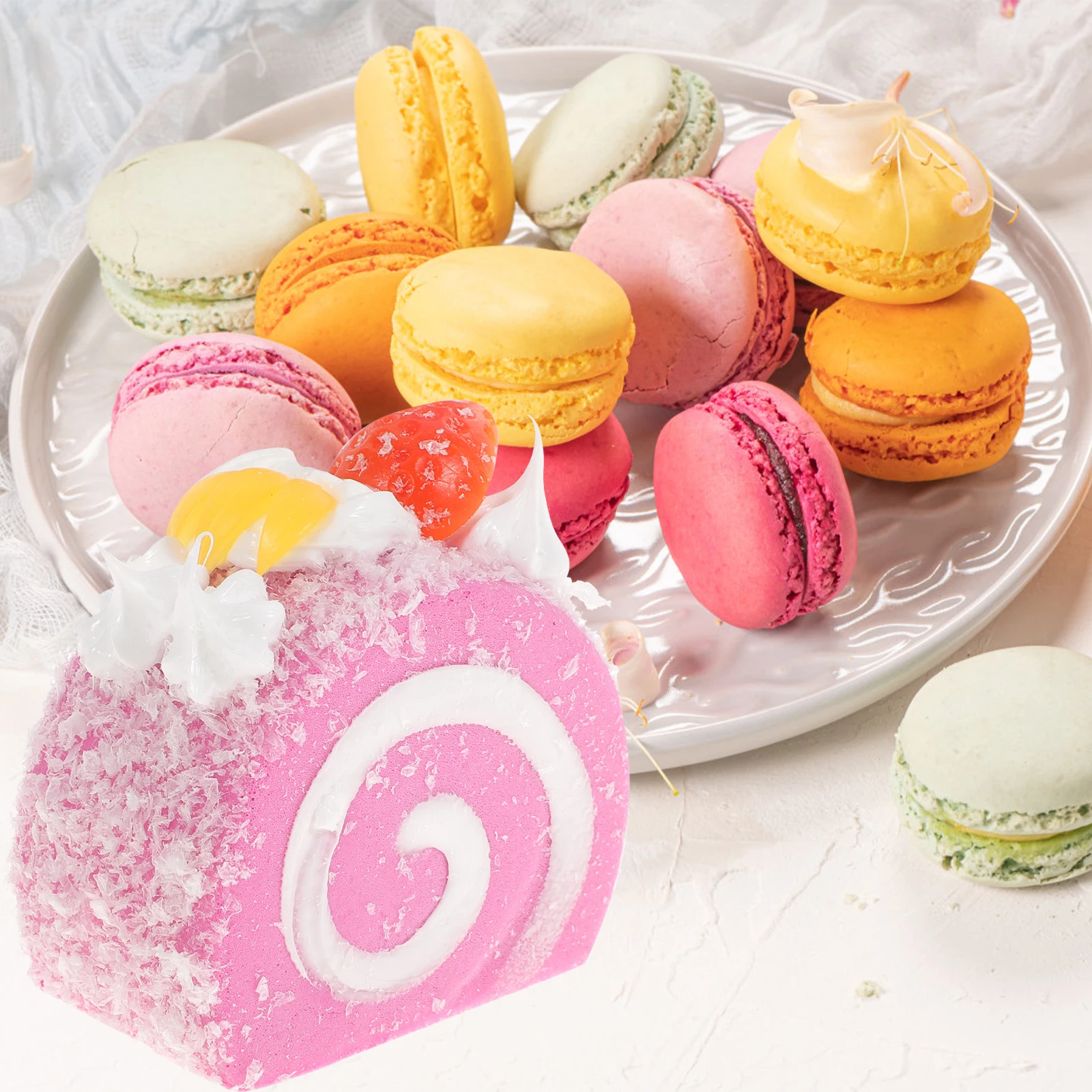 

Artificial Cake Decorations Realistic Food Imitation Dessert Home Kitchen Party Office Shop Bakery Restaurant Montessori