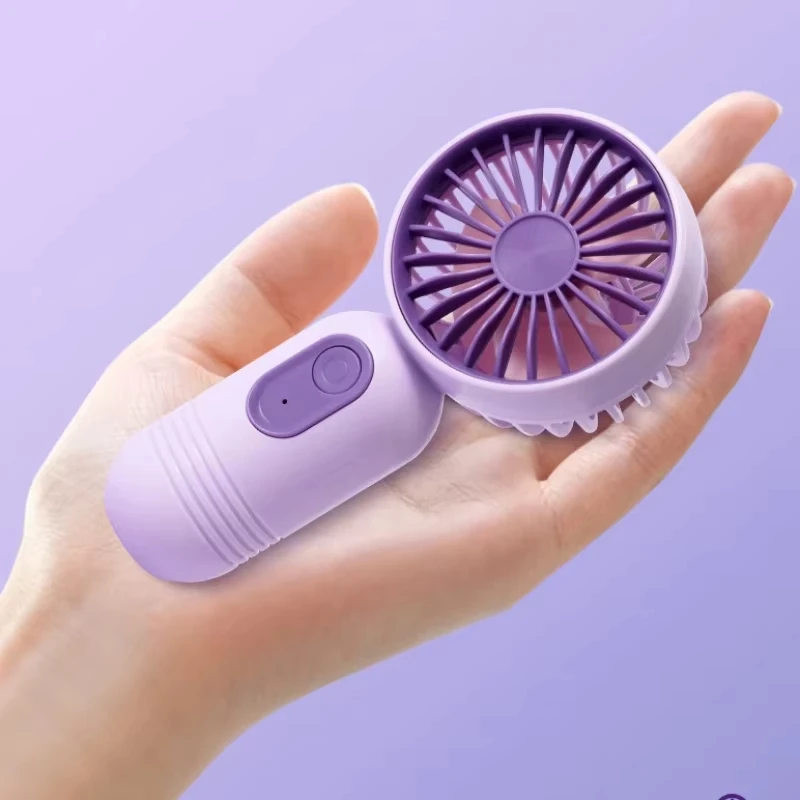 Mini ventilatore portatile Ricarica USB Piccolo ventilatore portatile a 3 velocità adatto per ufficio, dormitorio per studenti, viaggi all'aperto e campeggio