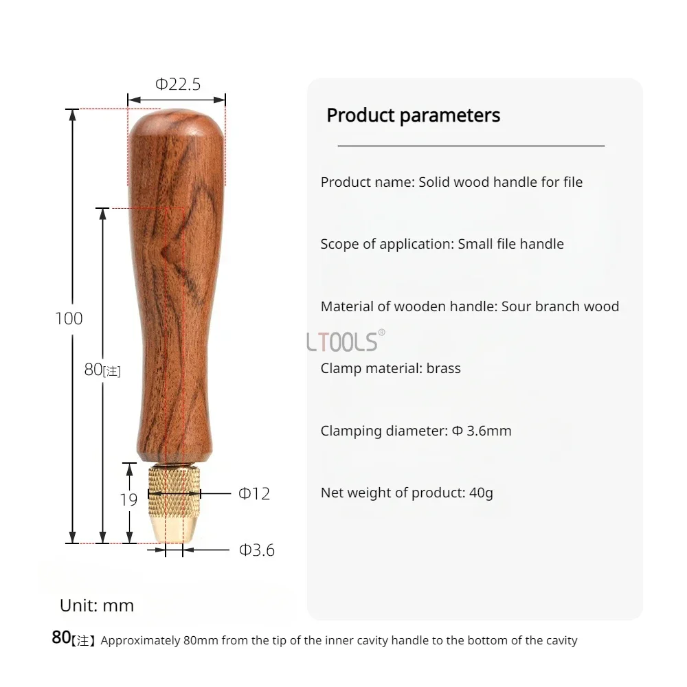 Solid Wood Handle File Sour Twig Wood Titanium Plated Diamond File Sanding Andburnishing Alloy File Woodworking Tool Accessories