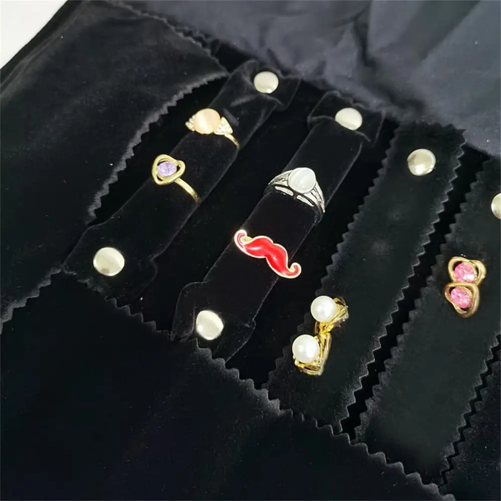 حقيبة تخزين مريحة لعرض المجوهرات أثناء السفر، حقيبة مضادة للحشف من مادة مخملية متعددة الوظائف