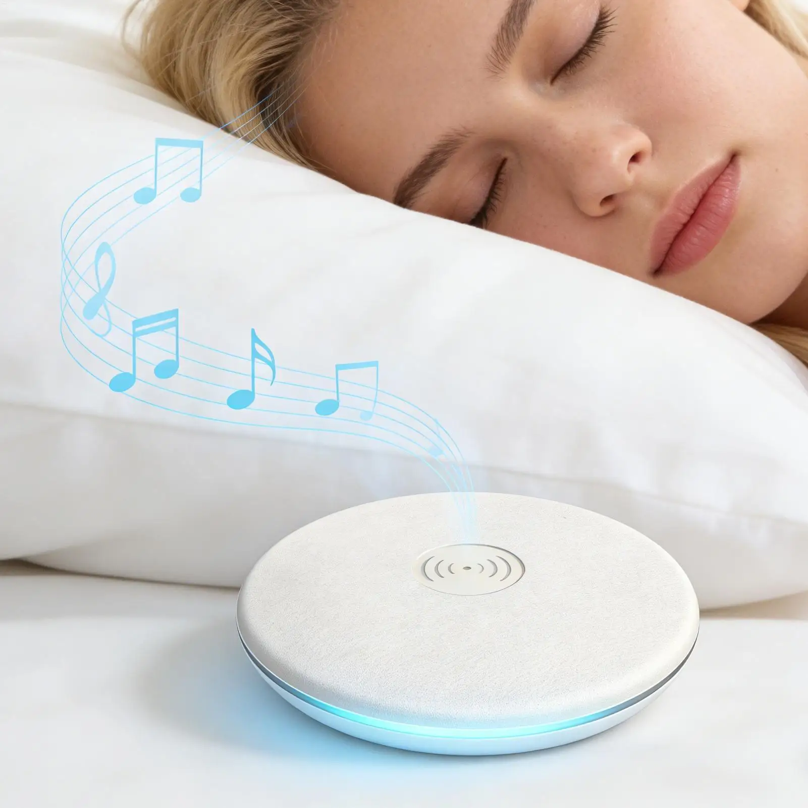 Pillow Speaker Bone Conduction White Noise Nighttime Aid Sleep Pillow Speaker for Adults Children Family Friends Men Women