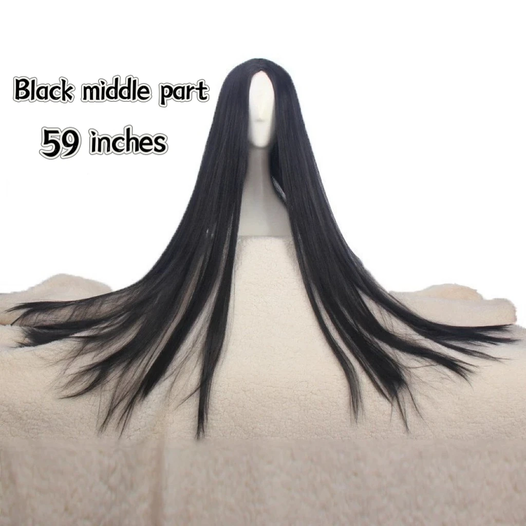 

COS Universal Long Straight Anime Cosplay Wig, Synthetic Fiber Wig Suitable For Halloween, Christmas, Role-Playing Parties
