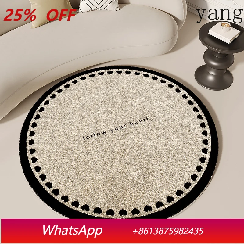 

LTT living room simple round carpet imitation cashmere carpet household cloakroom decorative carpet