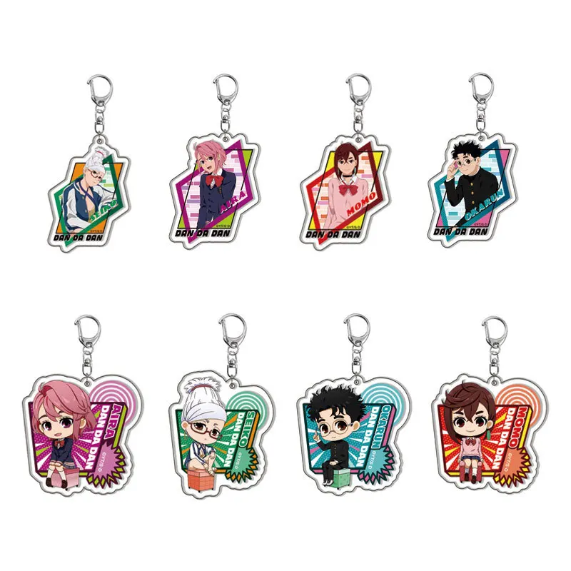 

New In Stock 6cm Anime Dan Da Dan Acrylic Keychain Pendant Cartoon Keyring Decor Gift