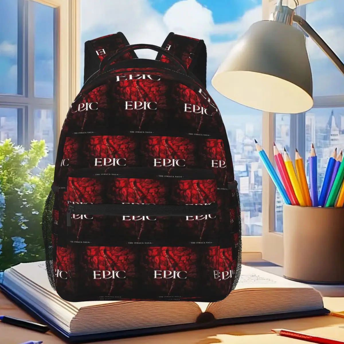 

Epic The Musical The Ithaca Saga Backpack Student Boys Girls BookBag Kids School Bag Computer Shoulder Bags for Men Women