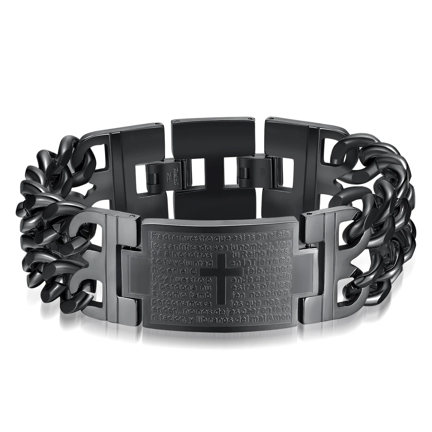 HNSP Men's Cuban Chain Bracelet Silver 5