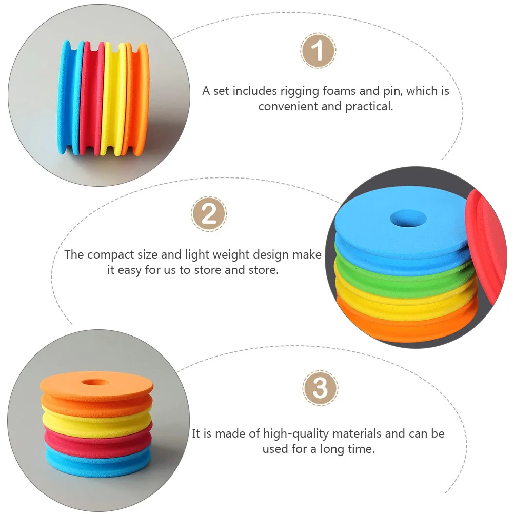 

1 set 1 Set Rigging Spools Eva Line Winder Compact Light For Fishing Line Storage Leaders Hooks Organizer Fishing Accessories