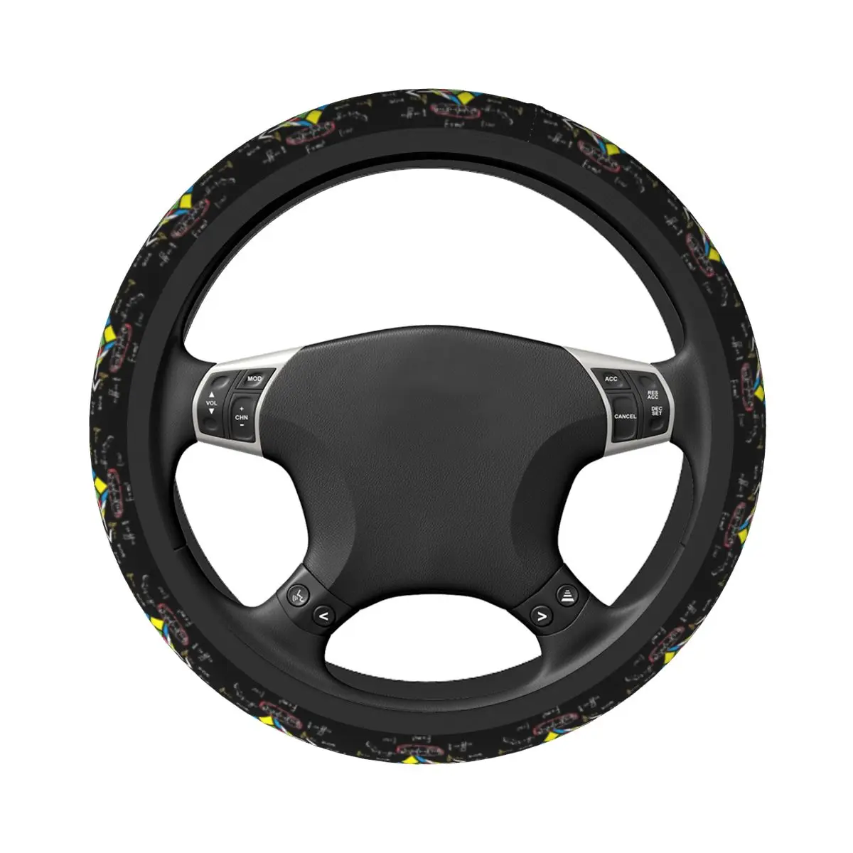 37-38 Steering Wheel Covers Math Rubik Rubics Player Cube Universal Math Lovers Braid On The Steering Wheel Cover Car-styling