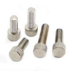 5pcs M3 M4 M5 M6 Nickel Plated Steel Thumb Screws Plain Type Metric Knurled Head Manual Adjustment Screws