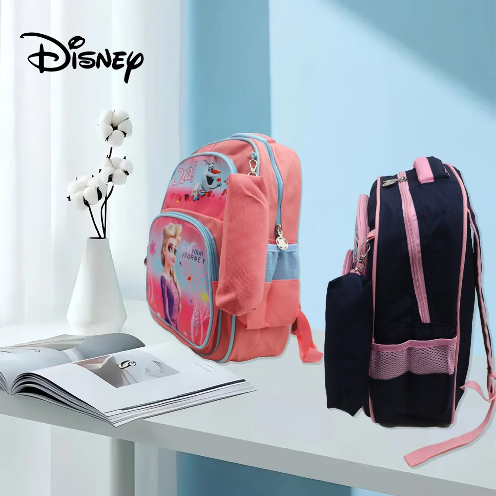 1pc gefrorener elsa Schnees chatz Cartoon bedruckter Rucksack, leichter und großer Rucksack mit Stifte tui enthalten