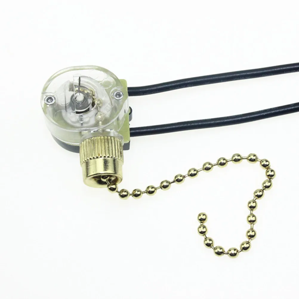 Fan Pull-Chain Zipper Switch Two- -Off Translucent Small Lightweight Cable Creative Manual Control Easy Install Home