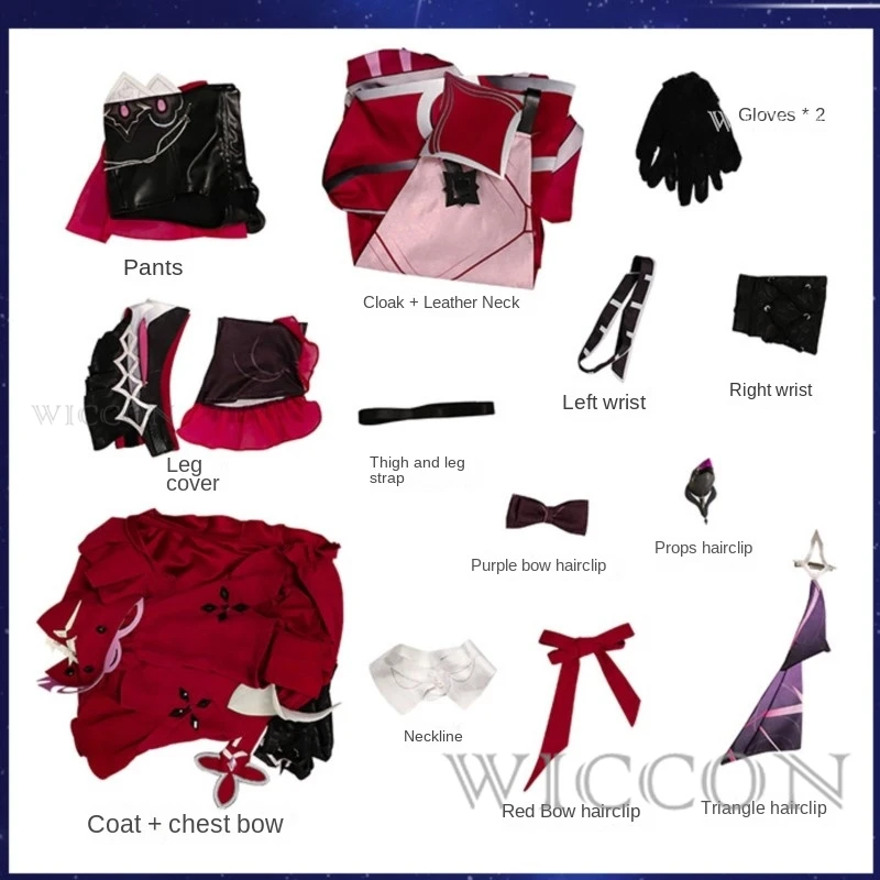 أزياء هونكاي إمباكت الثالث ثيليما التأثيرية أزياء جميلة وجميلة فستان موحد أحذية شعر مستعار للنساء بدلة لعب الأدوار لحفلات الهالوين