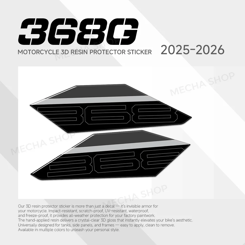 For Zontes 368G 368 G 2025 2026 3D Resin Sticker Protection Kit Under Saddle Plastic Stickers