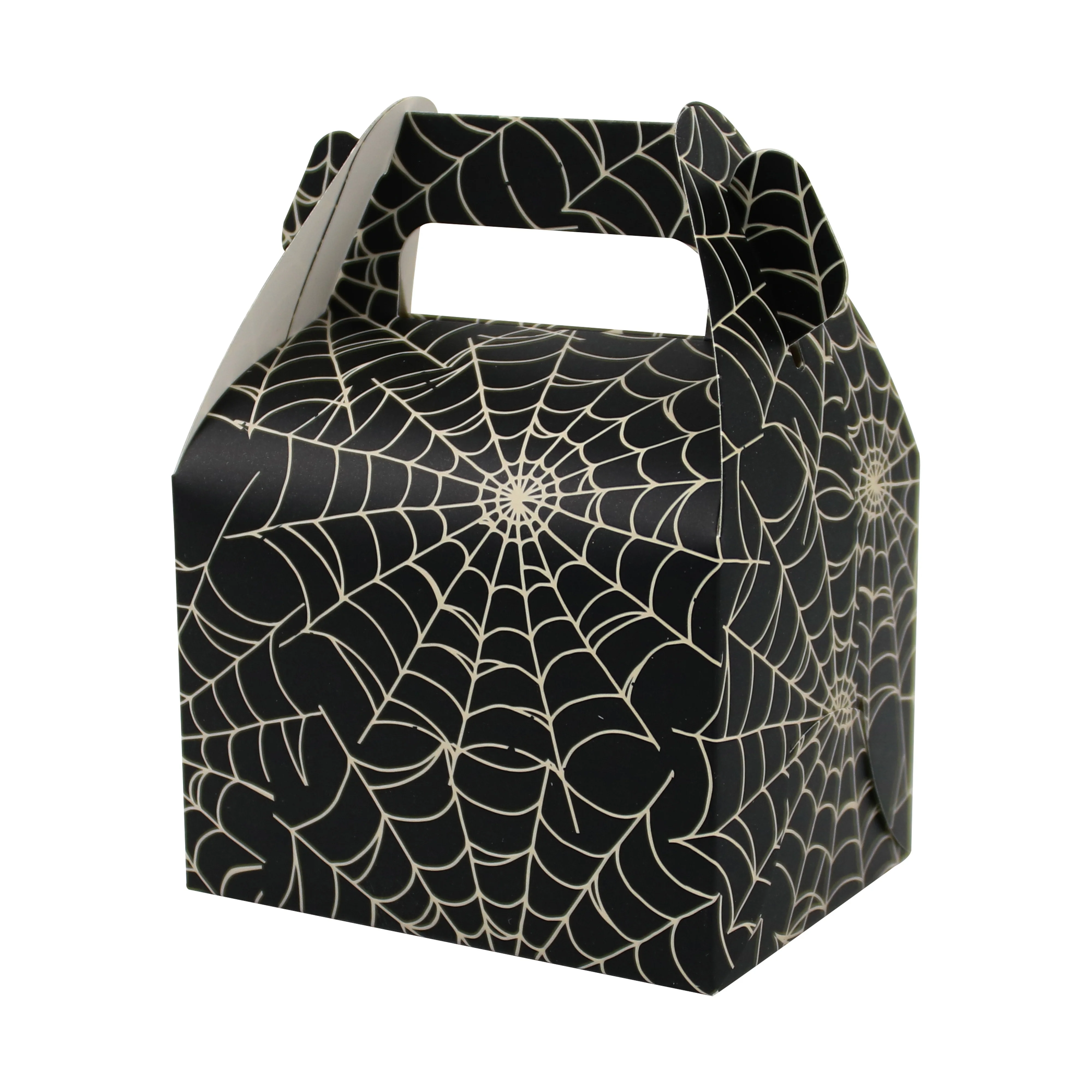 50pcs Halloween Favor Boxes Paper Spider Web Gift Bags Halloween Treat Boxes For Halloween Birthday Decorations Spider Birthday