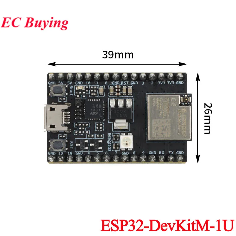 ESP32-DevKitM-1 1U ESP32 Development Board Module ESP32 DEVKITM 1 ESP32-MINI-1 4MB MCU WiFi Wireless Module