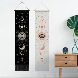 Lunar Eclipse Art Tapestry Geometric Moon Phases Tapestry Evil Eye Tapestry Mysticism Art wall hanging for Home Wall Decor