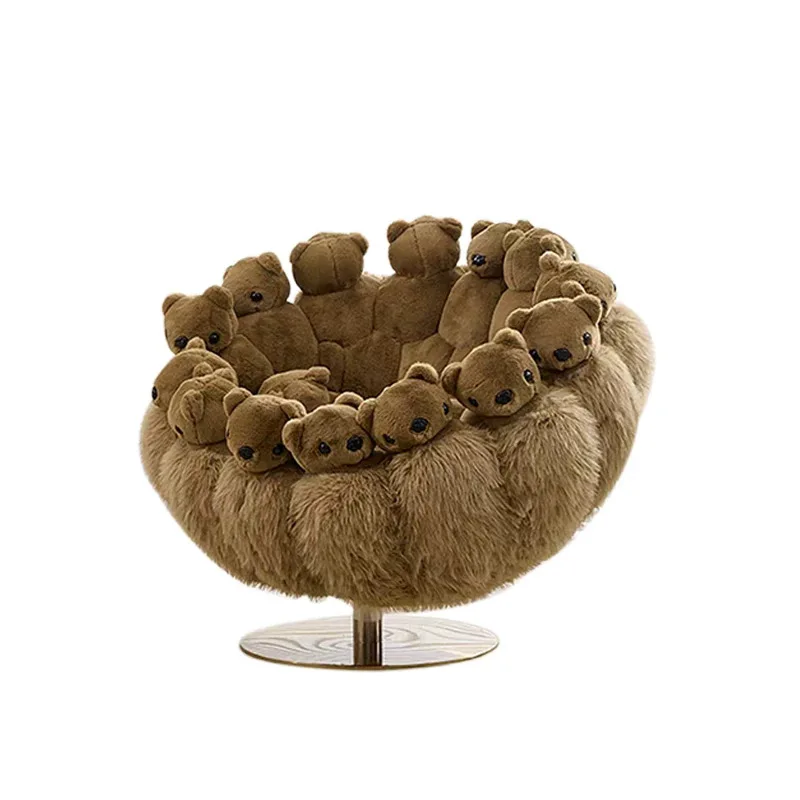 

Italian light luxury polar bear rotating single leisure designer creative animal lazy living room doll sofa