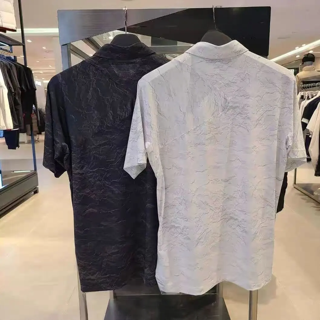 2026 Summer New Golf Clothing Men Collar Sports Short Sleeves Golf Shirt Man Camouflage Brand Breathable Golf Top
