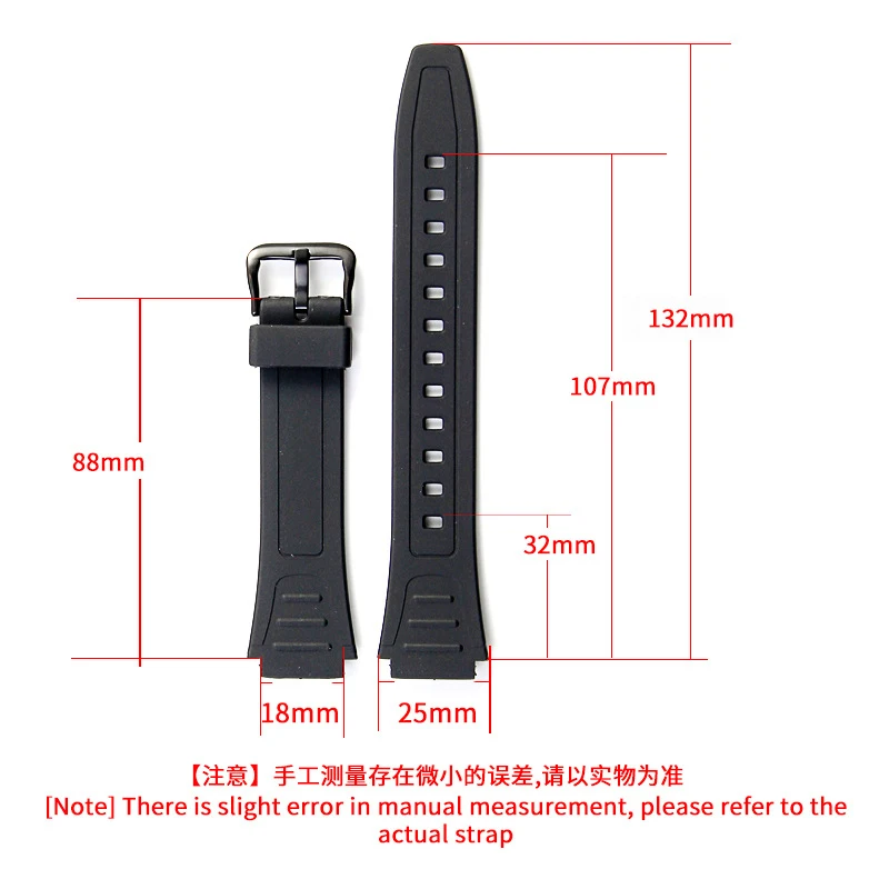 For F84/F91/F91W/F94/F105 Small Square Digital Watchband Waterproof Replacement Bracelet WristBand 18mm Resin Watch Strap