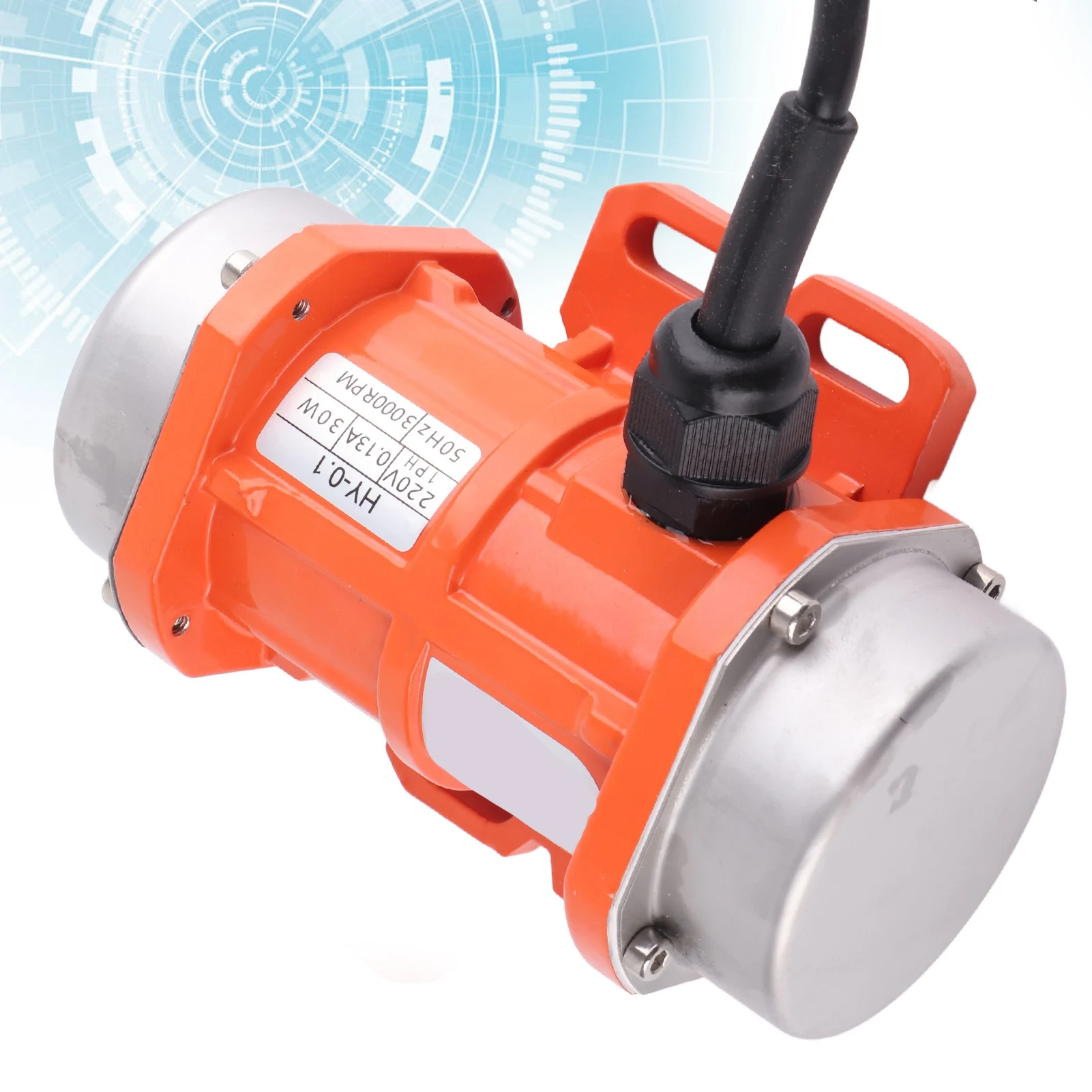 Electric Concrete Vibration Motor Single Phase IP66 Waterproof Asynchronous Aliminium Alloy Case 220V 3000RPM