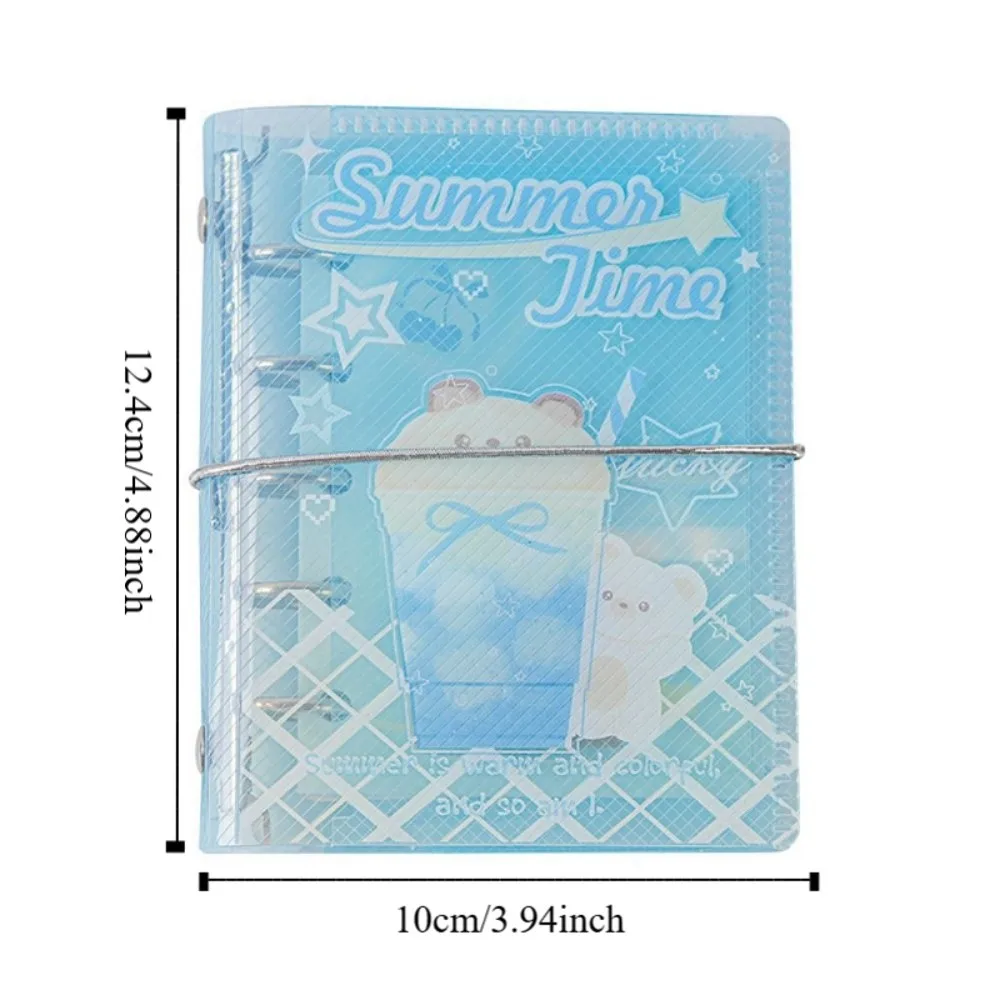 Diário livro portátil fichário anel caderno requintado botão design diário livro bonito série gelada pvc caderno material escolar