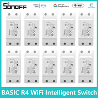 1-10PCS SONOFF BASICR4 WiFi Intelligent Switch Remote Voice Timing Remote Control Support Home Assistant Alexa Alice Ewelink App